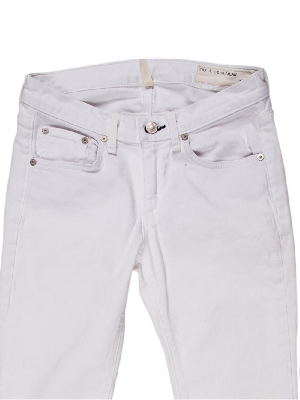 rag & bone White Skinny Jeans - Low Rise Sz 26 - Picture 5 of 6